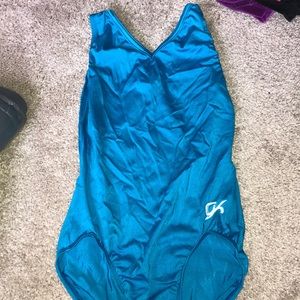 blue gk soft gymnastics leotard